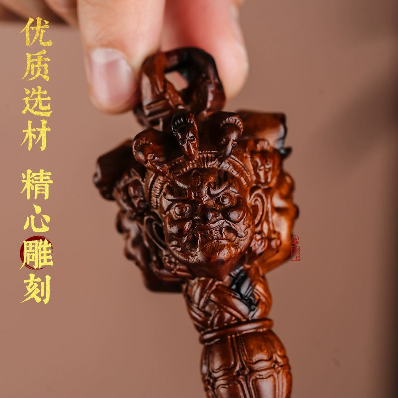 雷击枣木金刚杵手把件降魔杵摆件